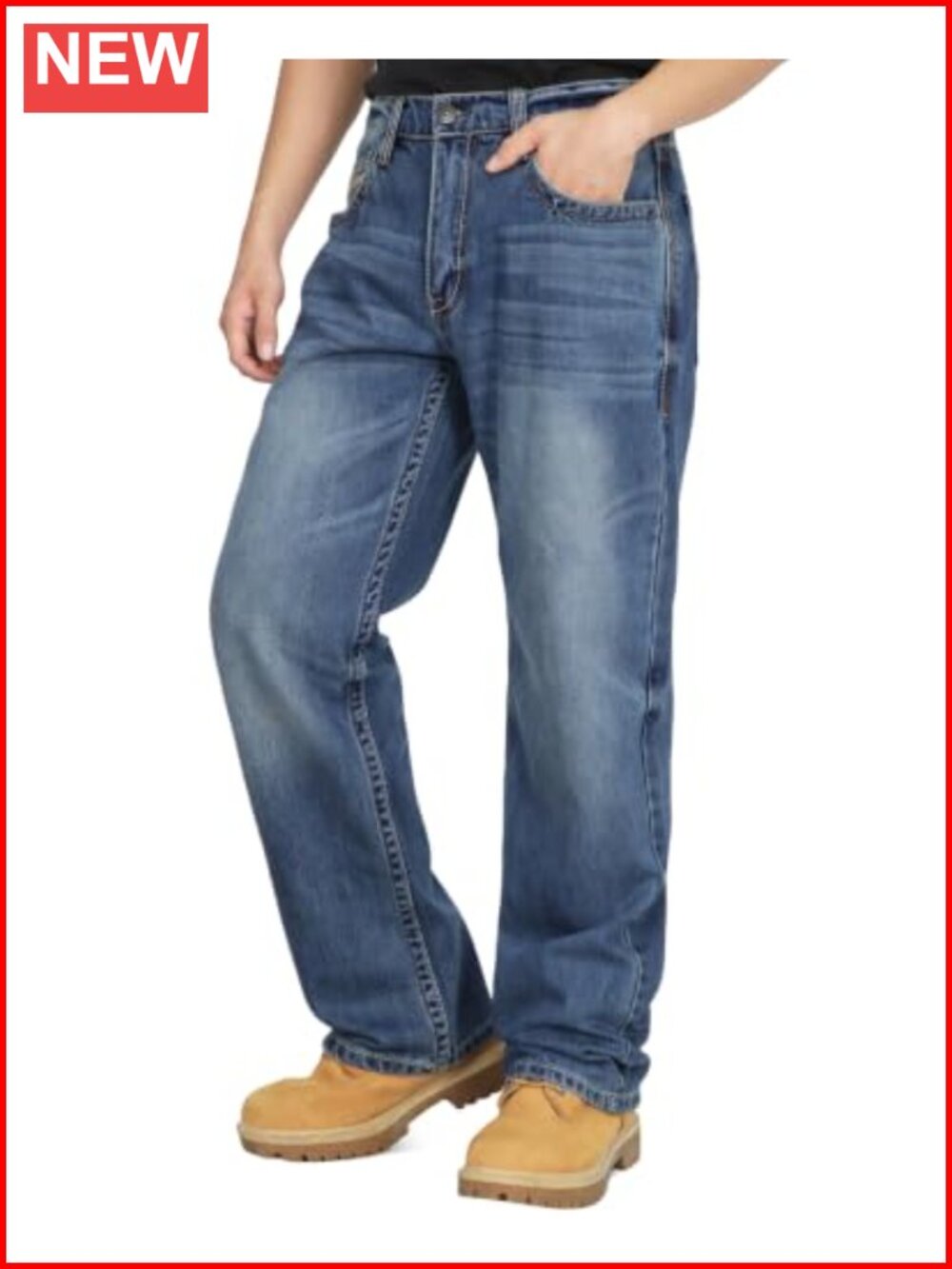 Flame Resistant Relaxed Fit Straight Leg 100% Cotton Denim Work Jeans